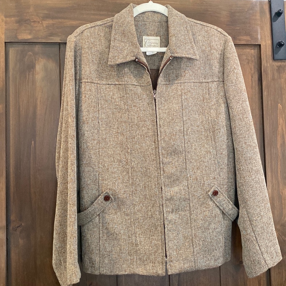 E283 Company Collection Vintage Jacket Brown Multicolor Women's Sz.14 EUC
